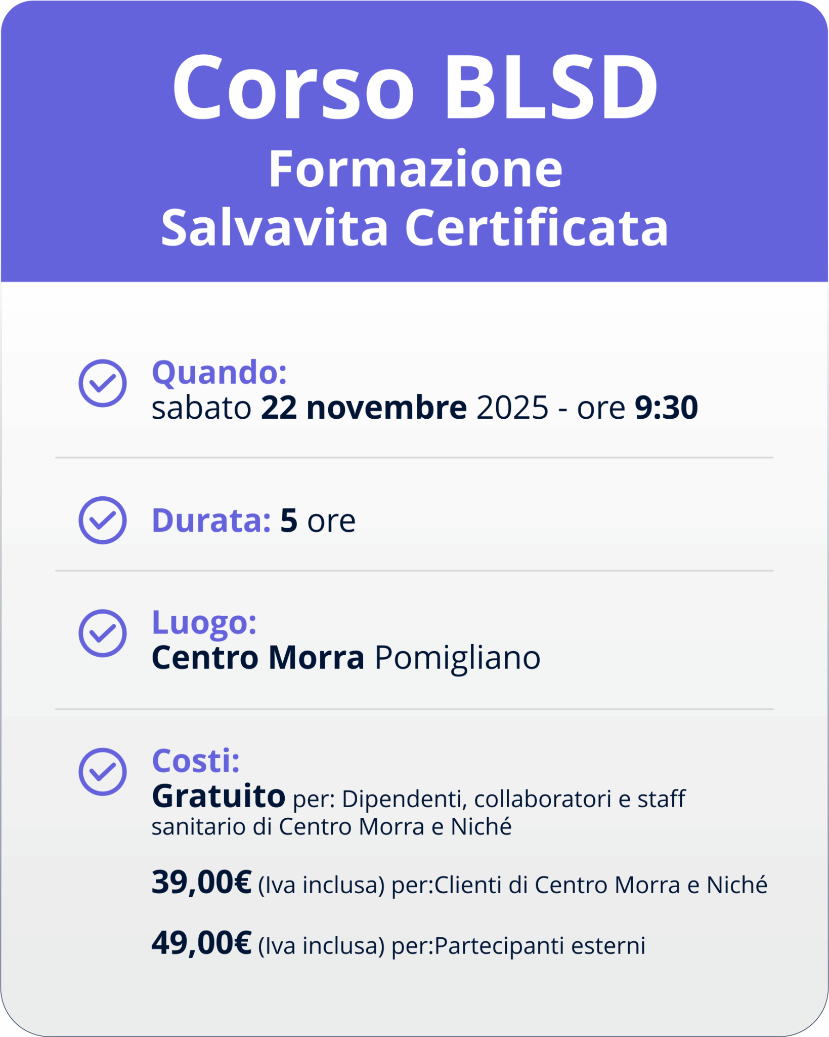 Corso BLSD – Formazione Salvavita Certificata al Centro Morra